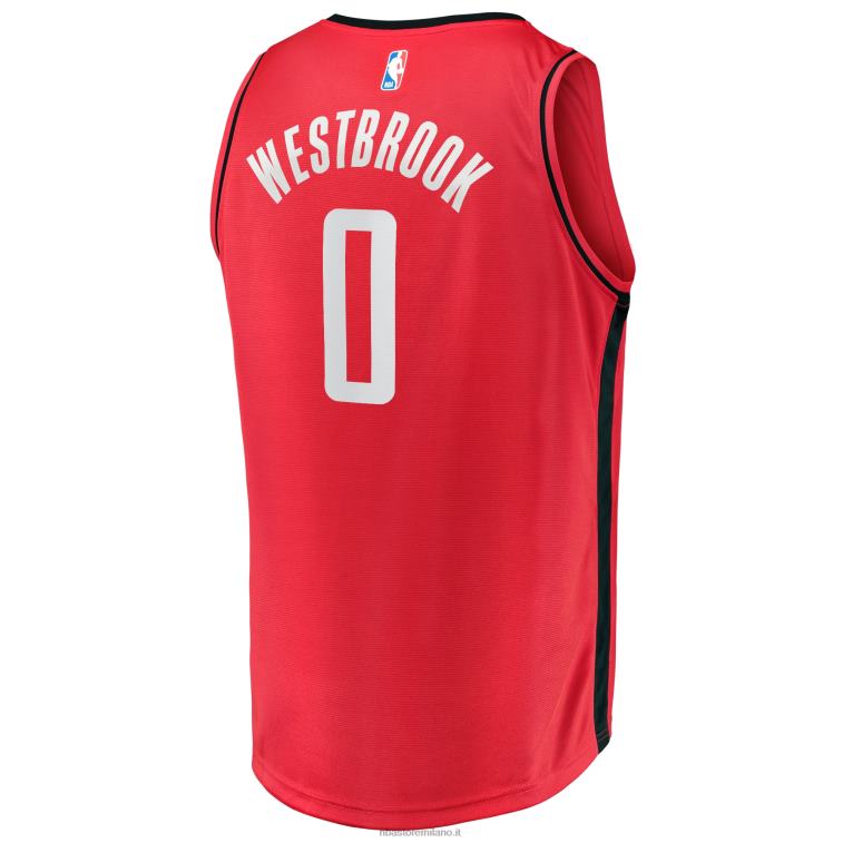 NBA 00F2L17019 houston rockets russell westbrook maglia replica giocatore fast break rosso