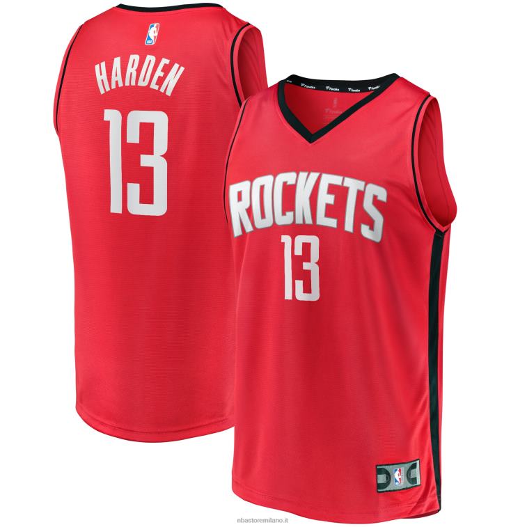 NBA 00F2L17080 houston rockets james harden maglia replica giocatore rosso fast break