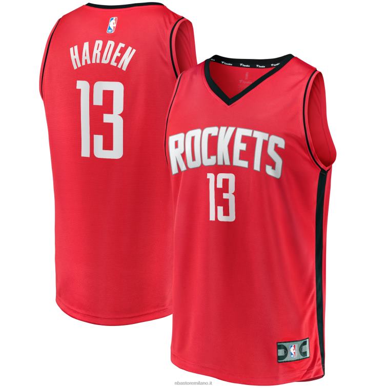 NBA 00F2L17080 houston rockets james harden maglia replica giocatore rosso fast break