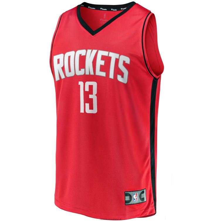 NBA 00F2L17080 houston rockets james harden maglia replica giocatore rosso fast break