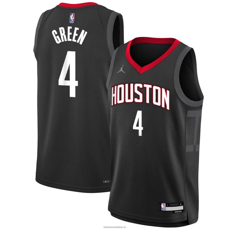 NBA 00F2L17284 houston rockets jalen maglia verde jordan marca nera swingman