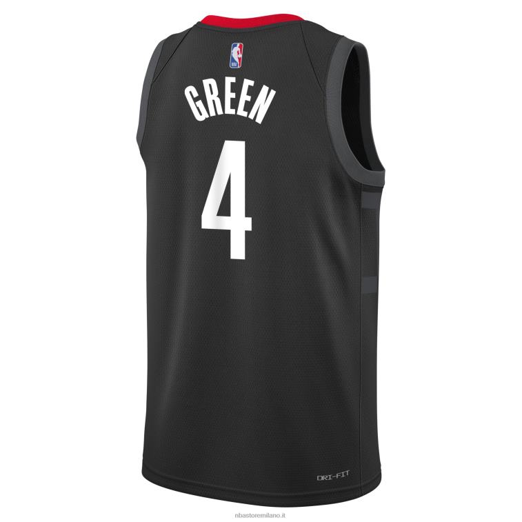 NBA 00F2L17284 houston rockets jalen maglia verde jordan marca nera swingman