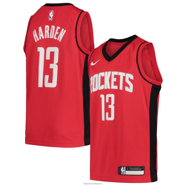 NBA 00F2L17760 houston rockets james harden maglia swingman squadra rossa nike