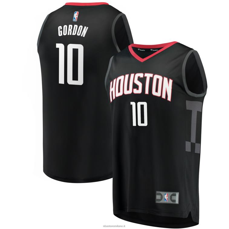 NBA 00F2L17815 houston rockets eric gordon maglia replica fast break nera
