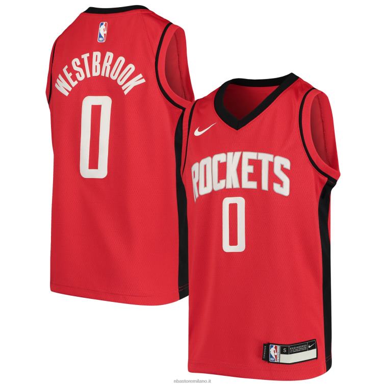 NBA 00F2L18017 houston rockets russell westbrook maglia nike rosso swingman