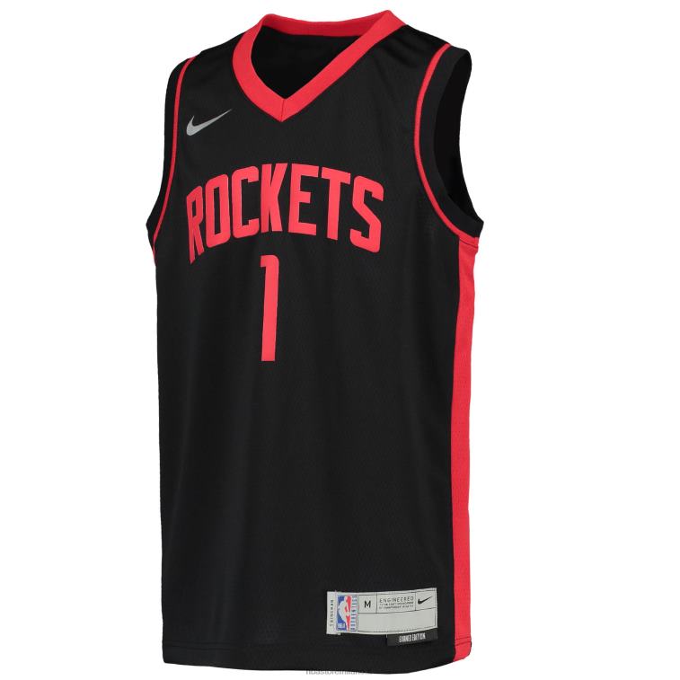 NBA 00F2L18355 Houston Rockets John Wall Nike Black Swingman Player Jersey - Edizione Guadagnata