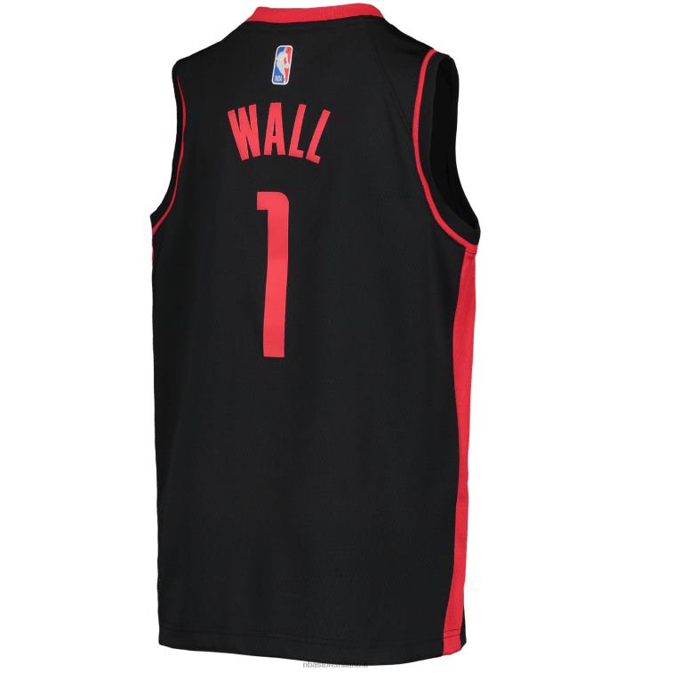 NBA 00F2L18355 Houston Rockets John Wall Nike Black Swingman Player Jersey - Edizione Guadagnata