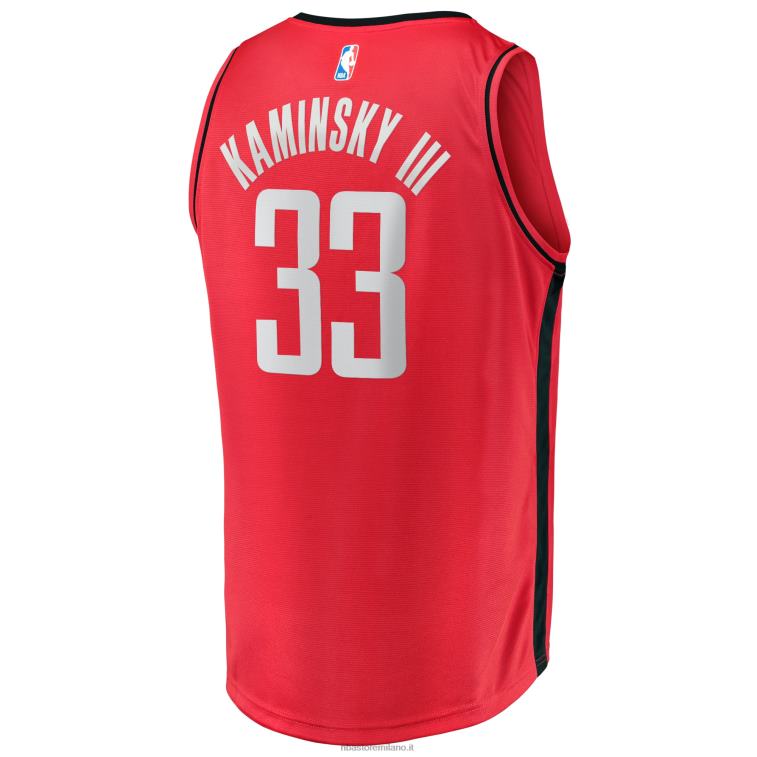 NBA 00F2L18925 houston rockets frank kaminsky iii maglia rossa giocatore contropiede