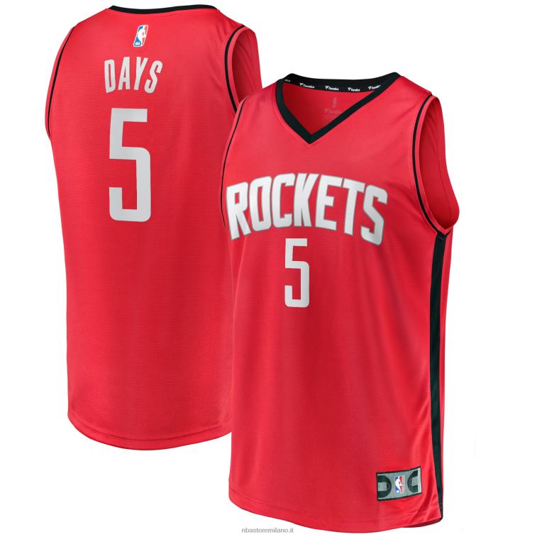 NBA 00F2L18926 houston rockets darius days maglia rossa giocatore contropiede