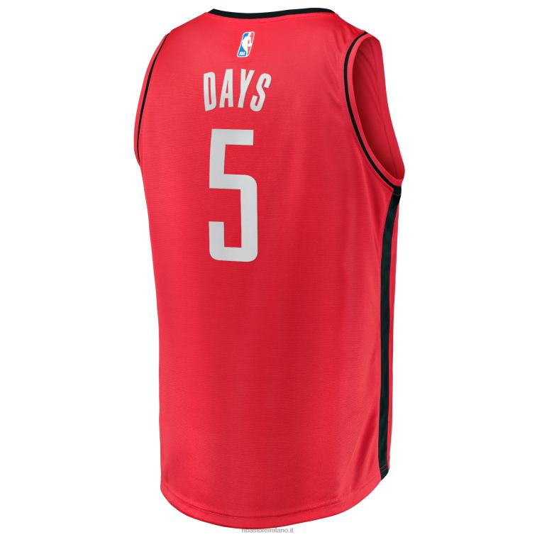NBA 00F2L18926 houston rockets darius days maglia rossa giocatore contropiede