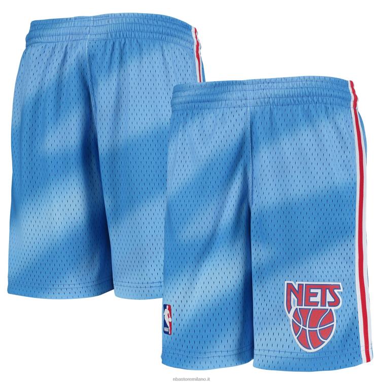 NBA 00F2L18045 pantaloncini swingman classici in legno duro blu mitchell & ness new jersey nets