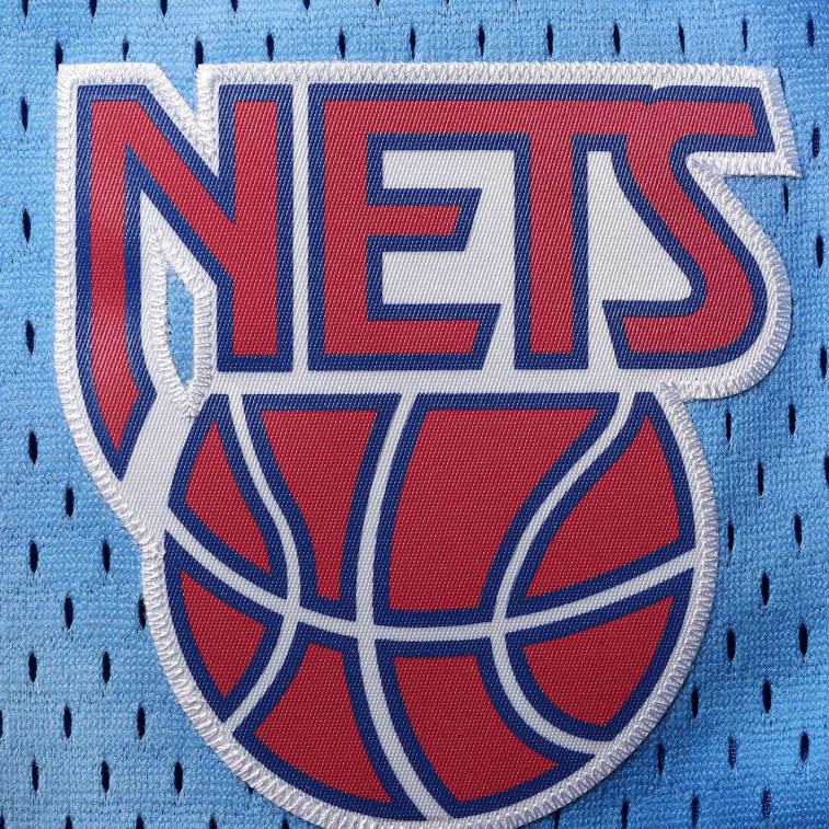 NBA 00F2L18045 pantaloncini swingman classici in legno duro blu mitchell & ness new jersey nets