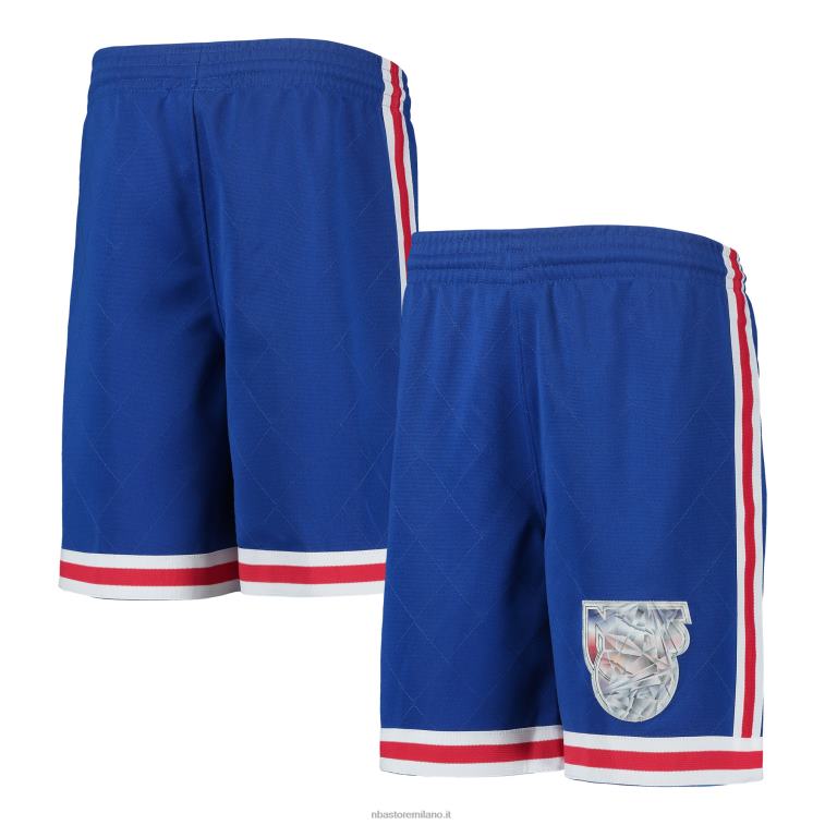 NBA 00F2L19602 New Jersey Nets Mitchell & Ness Blue 1993 Hardwood Classics 75th Anniversary Swingman Shorts