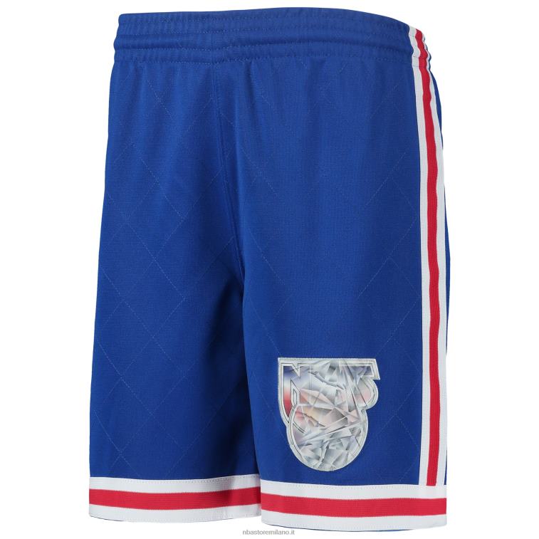 NBA 00F2L19602 New Jersey Nets Mitchell & Ness Blue 1993 Hardwood Classics 75th Anniversary Swingman Shorts