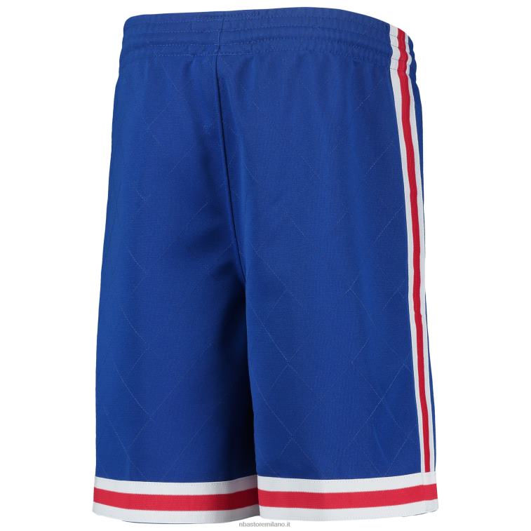 NBA 00F2L19602 New Jersey Nets Mitchell & Ness Blue 1993 Hardwood Classics 75th Anniversary Swingman Shorts