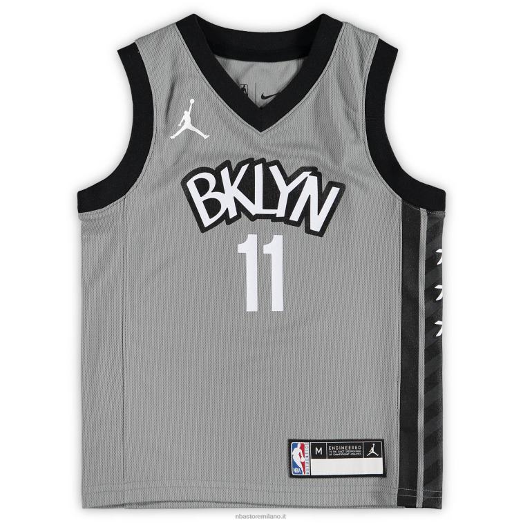 NBA 00F2L16915 preschool brooklyn nets kyrie irving jordan marca maglia grigia fast break replica