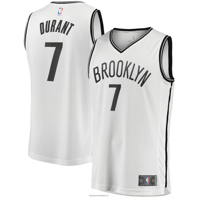 NBA 00F2L17254 brooklyn nets kevin durant maglia giocatore contropiede bianco