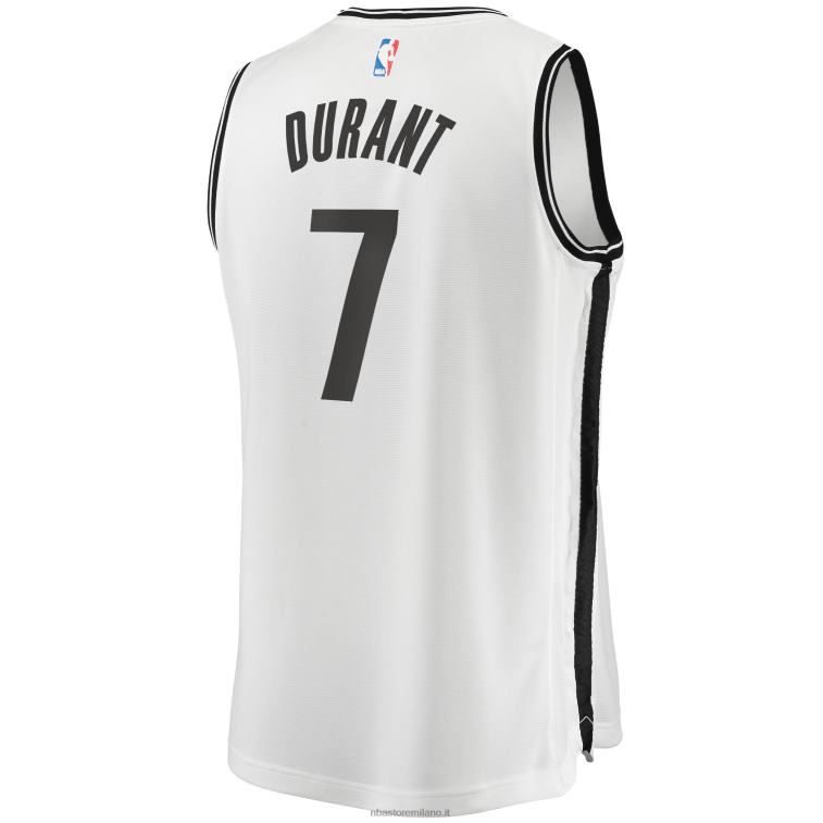 NBA 00F2L17254 brooklyn nets kevin durant maglia giocatore contropiede bianco