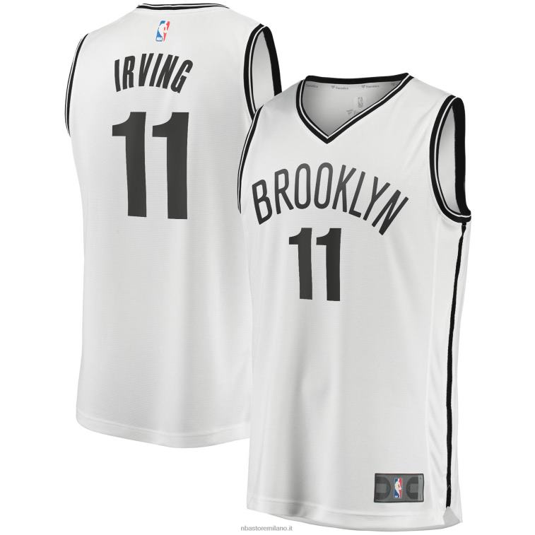 NBA 00F2L17491 brooklyn nets kyrie irving maglia bianca giocatore contropiede