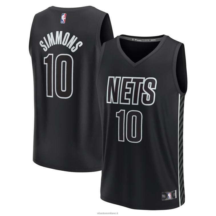 NBA 00F2L17849 brooklyn nets ben simmons maglia nera giocatore contropiede