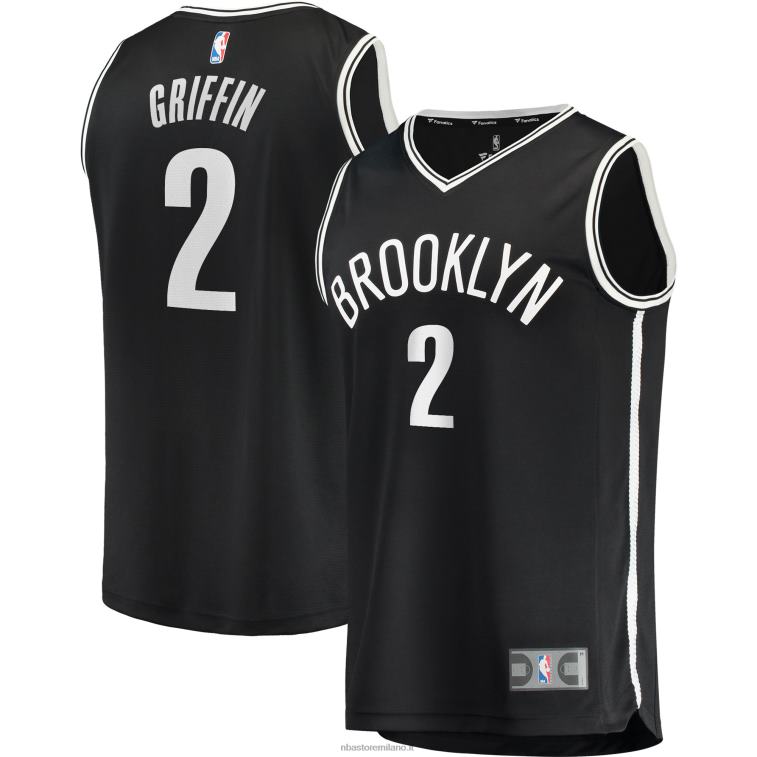 NBA 00F2L19800 brooklyn nets blake griffin maglia giocatore replica fast break nera