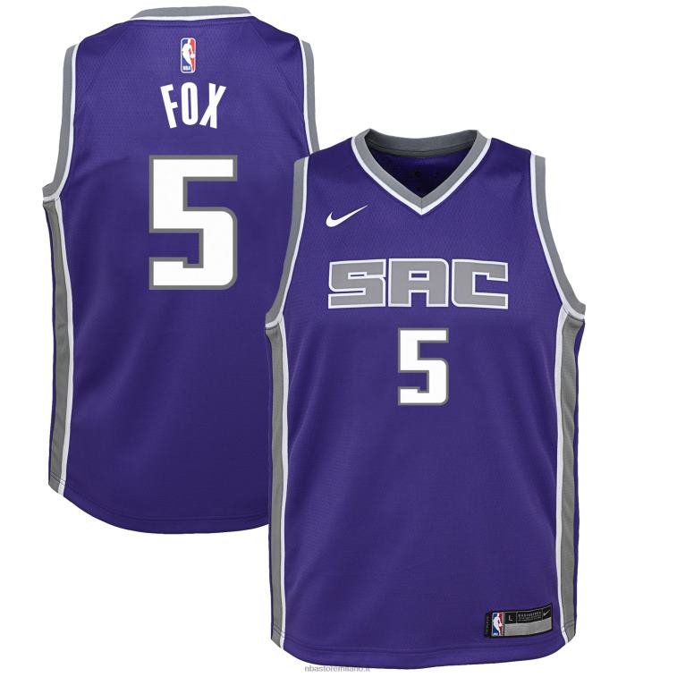 NBA 00F2L16744 sacramento kings de\'aaron fox maglia swingman viola nike