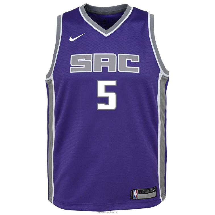 NBA 00F2L16744 sacramento kings de\'aaron fox maglia swingman viola nike