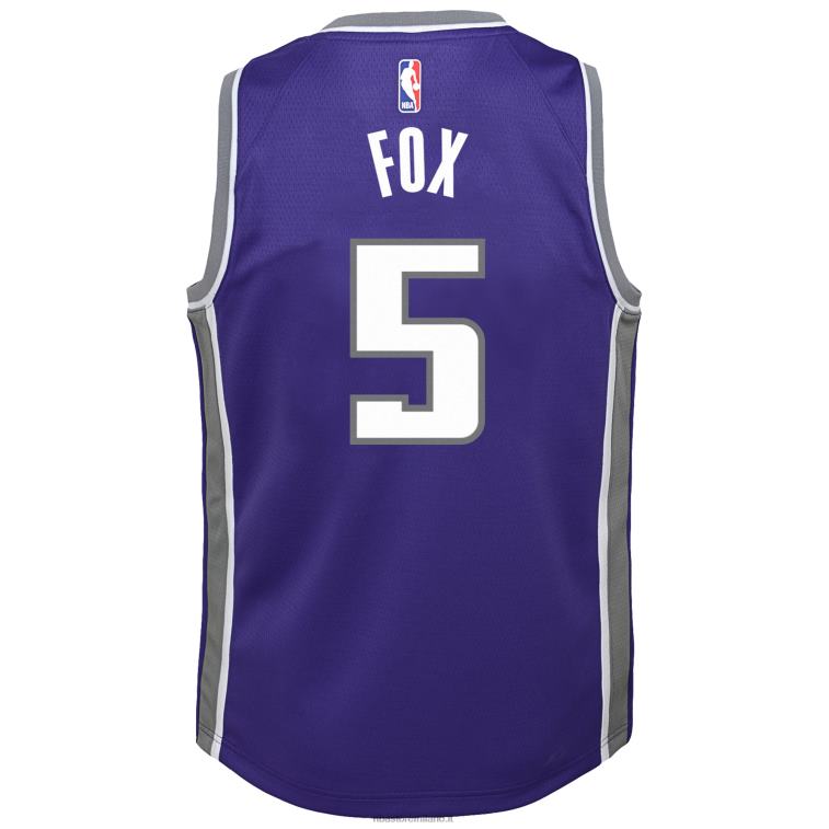 NBA 00F2L16744 sacramento kings de\'aaron fox maglia swingman viola nike