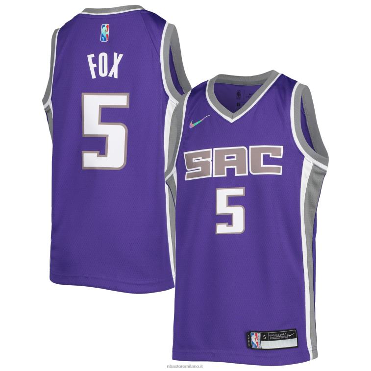 NBA 00F2L16843 sacramento kings de'aaron fox maglia nike viola diamante swingman
