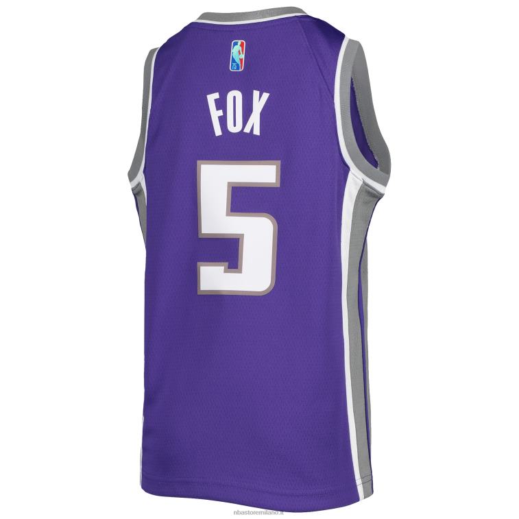 NBA 00F2L16843 sacramento kings de\'aaron fox maglia nike viola diamante swingman