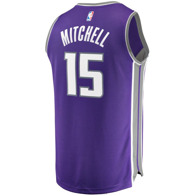 NBA 00F2L17013 Sacramento Kings Davion Mitchell Purple 2021 Draft First Round Pick Fast Break Replica Jersey