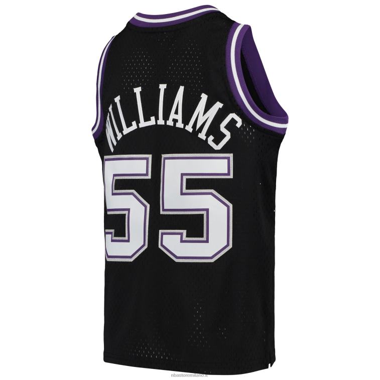 NBA 00F2L17121 sacramento kings jason williams black hardwood classici swingman maglia ritorno al passato