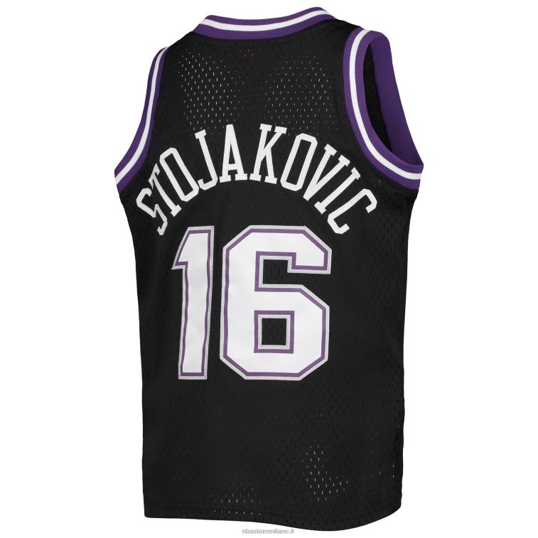 NBA 00F2L17661 sacramento kings peja stojakovic maglia swingman mitchell & ness black hardwood classics