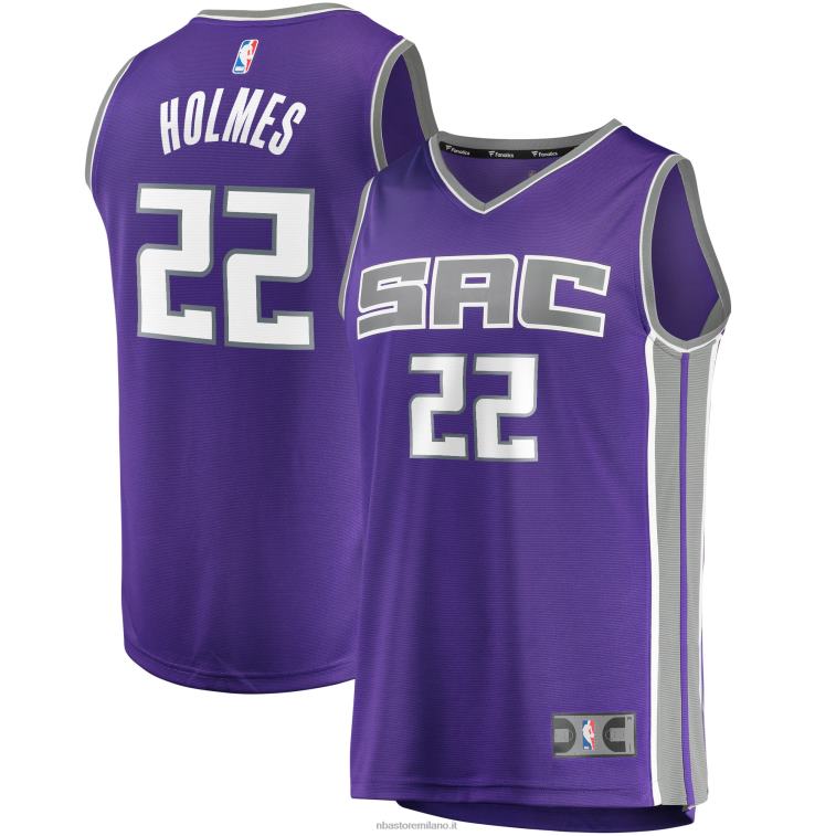 NBA 00F2L17872 sacramento kings richaun holmes maglia viola giocatore contropiede veloce