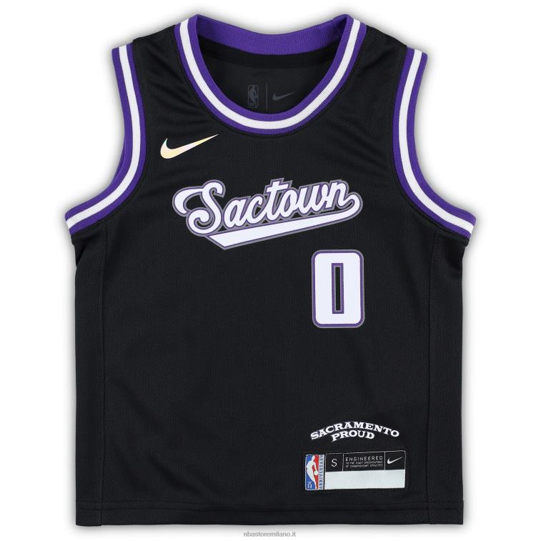 NBA 00F2L18193 preschool sacramento kings tyrese haliburton nike maglia replica nera