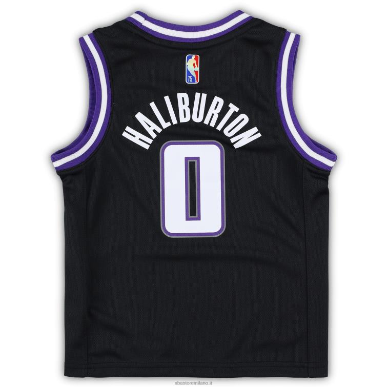 NBA 00F2L18193 preschool sacramento kings tyrese haliburton nike maglia replica nera