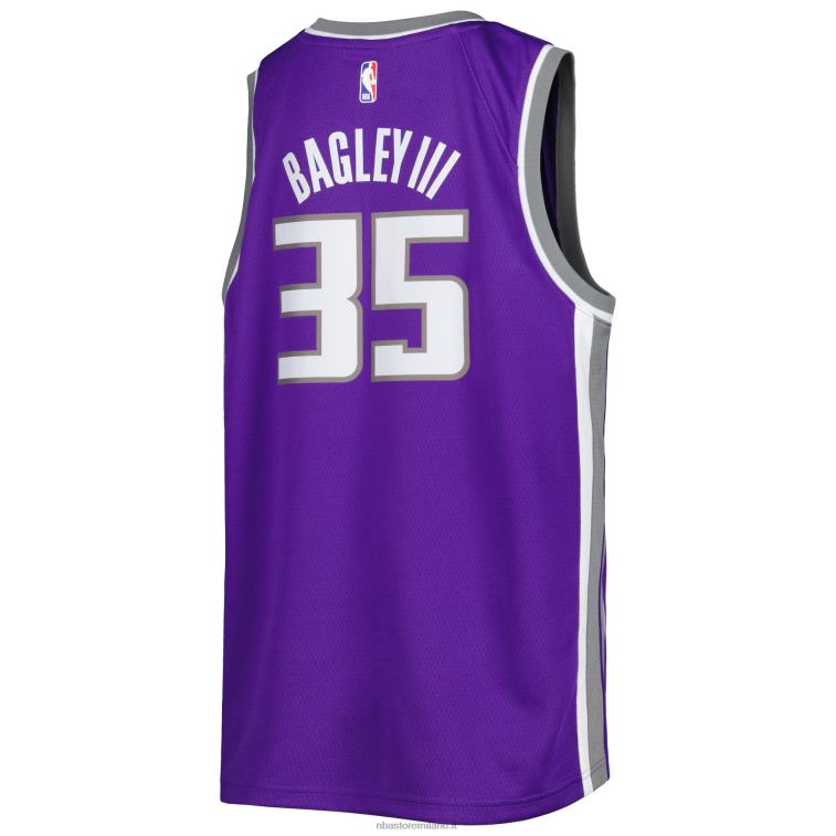 NBA 00F2L19826 sacramento kings marvin bagley iii maglia nike viola diamante swingman