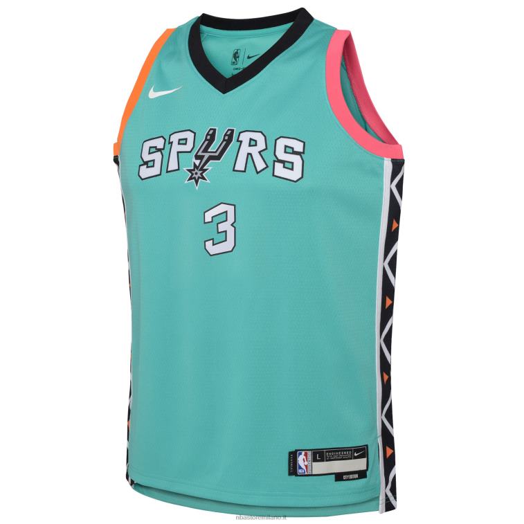NBA 00F2L16952 san antonio spurs keldon johnson maglia nike verde swingman