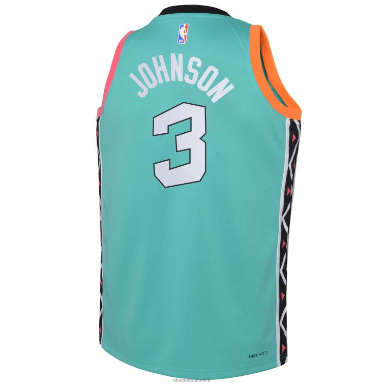 NBA 00F2L16952 san antonio spurs keldon johnson maglia nike verde swingman