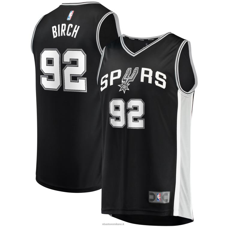 NBA 00F2L18490 san antonio spurs khem betulla maglia giocatore contropiede nero