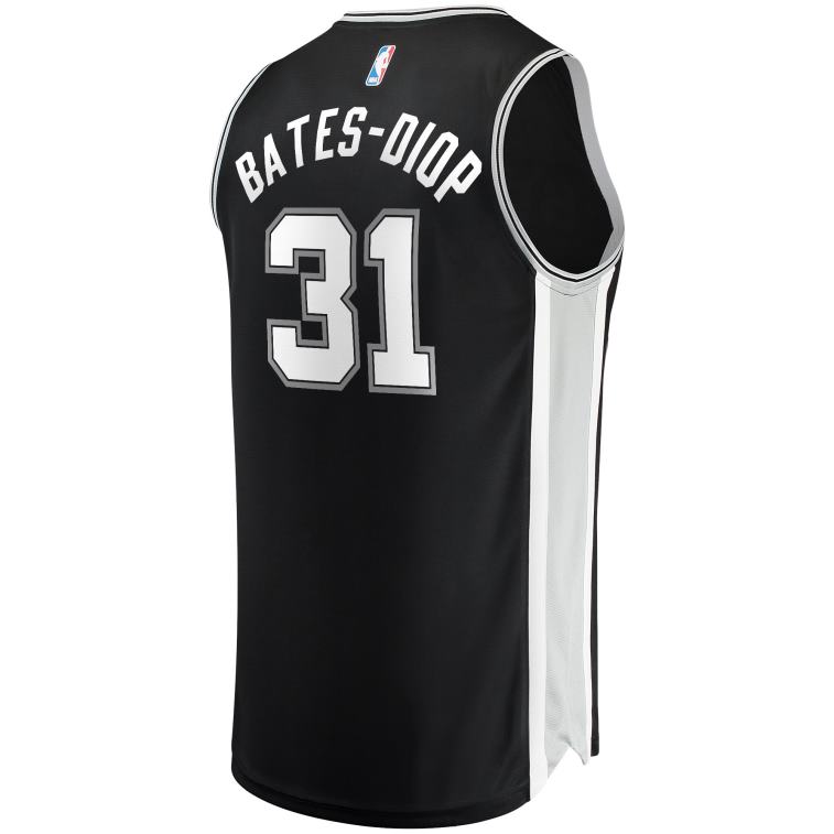 NBA 00F2L19274 san antonio spurs keita bates-diop maglia replica fast break nera