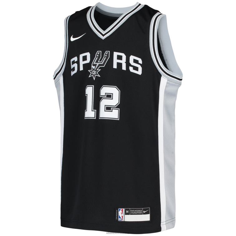 NBA 00F2L19729 san antonio spurs lamarcus aldridge nike maglia nera swingman