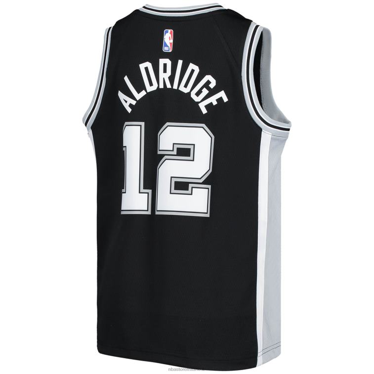 NBA 00F2L19729 san antonio spurs lamarcus aldridge nike maglia nera swingman