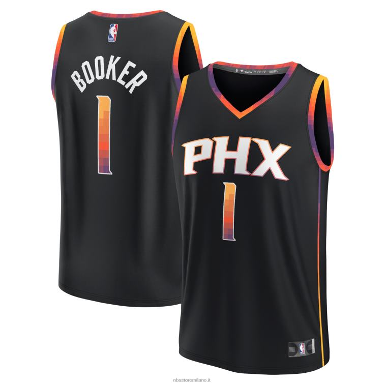 NBA 00F2L16701 fenice suns devin booker maglia nera giocatore contropiede