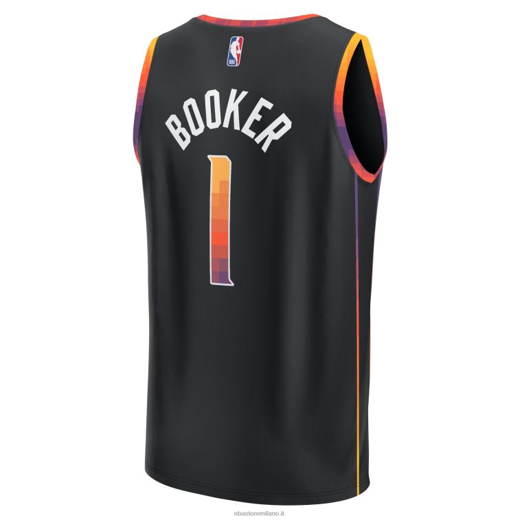 NBA 00F2L16701 fenice suns devin booker maglia nera giocatore contropiede