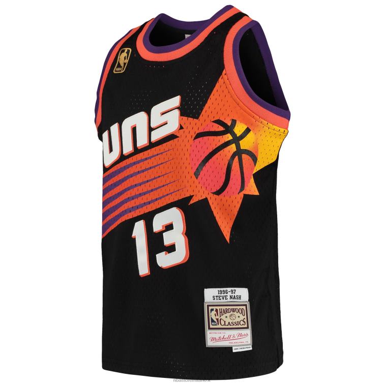 NBA 00F2L16765 phoenix suns steve nash mitchell & ness black hardwood classics swingman maglia ritorno al passato