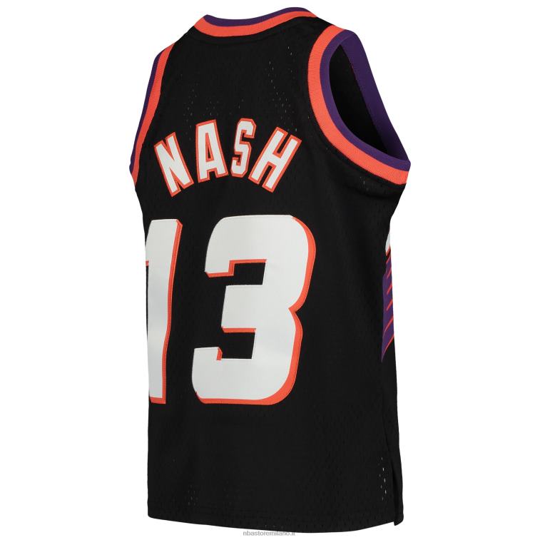 NBA 00F2L16765 phoenix suns steve nash mitchell & ness black hardwood classics swingman maglia ritorno al passato