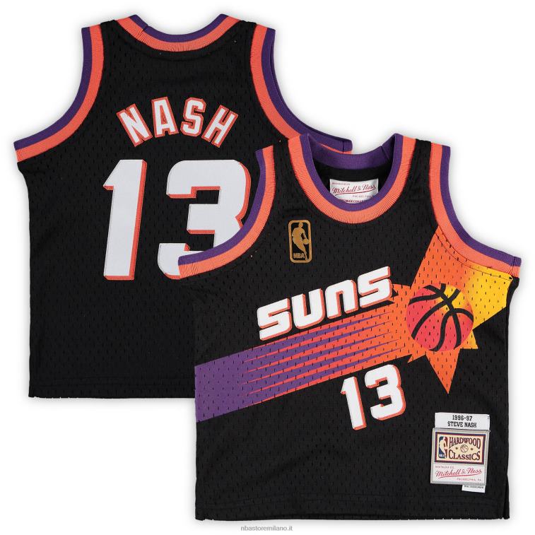 NBA 00F2L16886 phoenix suns steve nash mitchell & ness black hardwood classics maglia giocatore ritirato