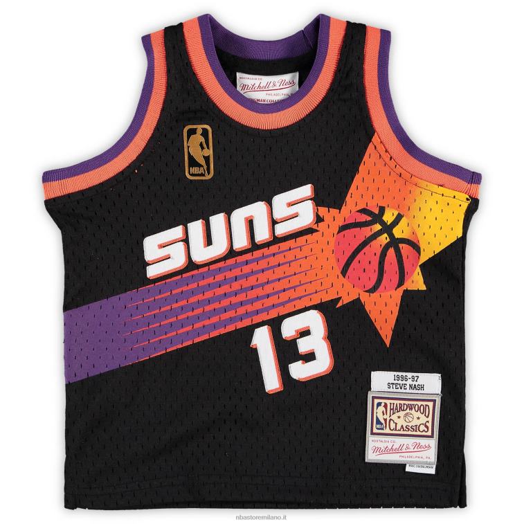 NBA 00F2L16886 phoenix suns steve nash mitchell & ness black hardwood classics maglia giocatore ritirato