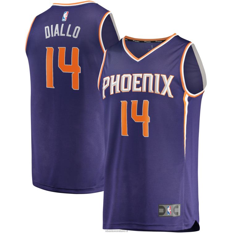 NBA 00F2L18534 phoenix suns cheick diallo maglia giocatore viola fast break replica